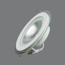 703R-10W-4000K Светильник встраиваемый,круглый,со стеклом,LED,10W